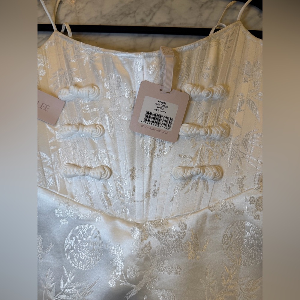 SAU LEE Joey Dress in White - Size 2 (NWT) - Picture 12 of 12